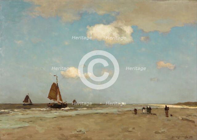Beach scene, 1887. Artist: Weissenbruch, Hendrik Johannes (Jan Hendrik) (1824-1903)