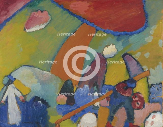 Beach scene, 1909. Artist: Kandinsky, Wassily Vasilyevich (1866-1944)