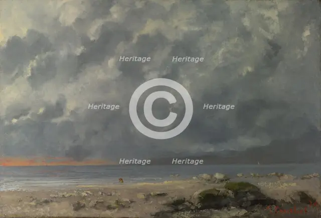 Beach Scene. Artist: Courbet, Gustave (1819-1877)