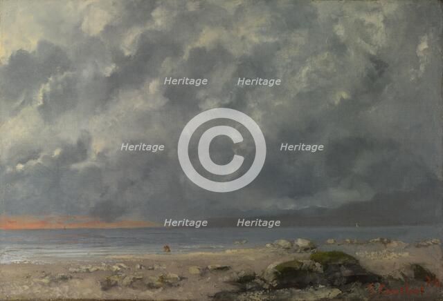 Beach Scene. Artist: Courbet, Gustave (1819-1877)