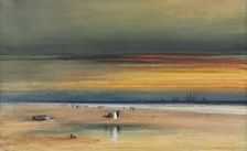Beach Scene at Sunset, c. 1865-1870. Creator: James Hamilton (American, 1819-1878)