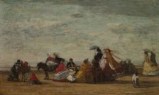 Beach Scene, c. 1865-1867. Creator: Eugène Boudin (French, 1824-1898)