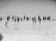 Beach scene, East Hampton, Long Island, between 1933 and 1942. Creator: Arnold Genthe