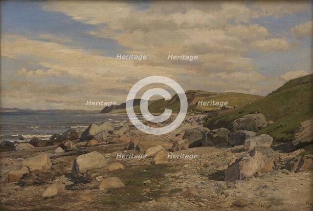 Beach section at Helgenæs, 1877. Creator: Janus Andreas Bartholin la Cour.