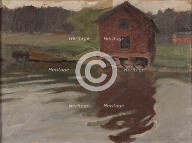Beach shed, 1900-1944. Creator: Vilho Sjöström.