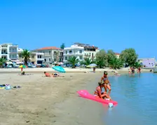 Beach, Rethymnon, Crete, Greece. Creator: Peter Thompson