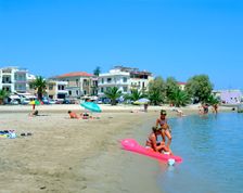 Beach, Rethymnon, Crete, Greece. Creator: Peter Thompson