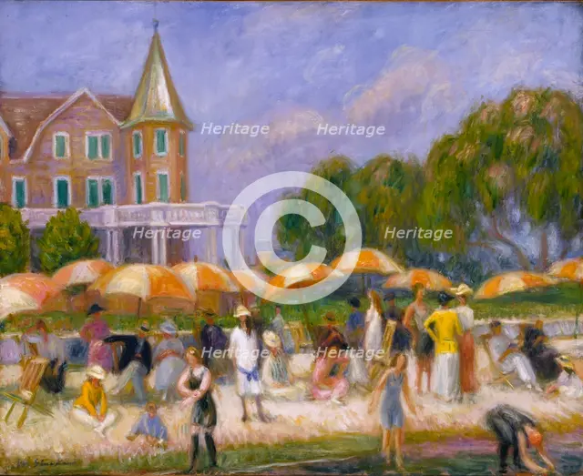 Beach Umbrellas at Blue Point, ca. 1915. Creator: William James Glackens.