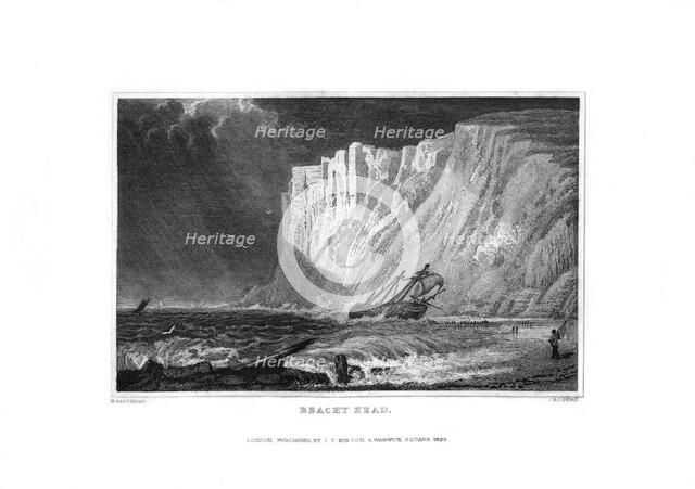Beachy Head, East Sussex, 1829.Artist: J Rogers