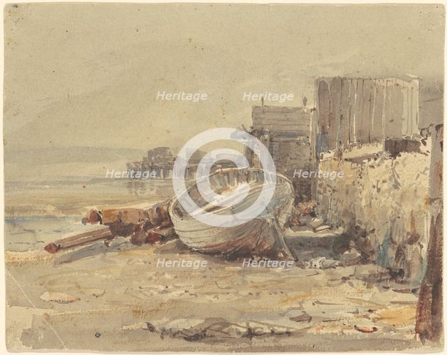 Beached Vessel, c. 1880. Creator: George Loring Brown.