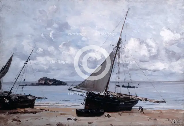 'Beached Boats at St Jean', 1884. Artist: Emmanuel Lansyer