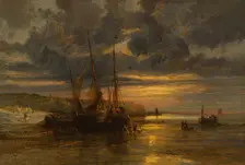Beached Fishing Boats, . Creator: Jules-Achille Noel