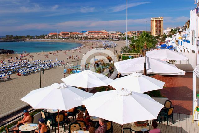 Beachfront bar, Playa de las Vistas, Los Cristianos, Tenerife, Canary Islands, 2007. Creator: Peter Thompson.