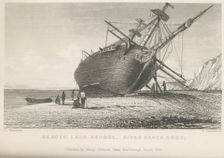 Beagle laid ashore, River Santa Cruz, 1834 (1839). Creator: Thomas Landseer
