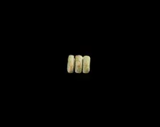 Bead, triple, New Kingdom, 1550-1196 BCE. Creator: Unknown