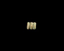 Bead, triple, New Kingdom, 1550-1196 BCE. Creator: Unknown