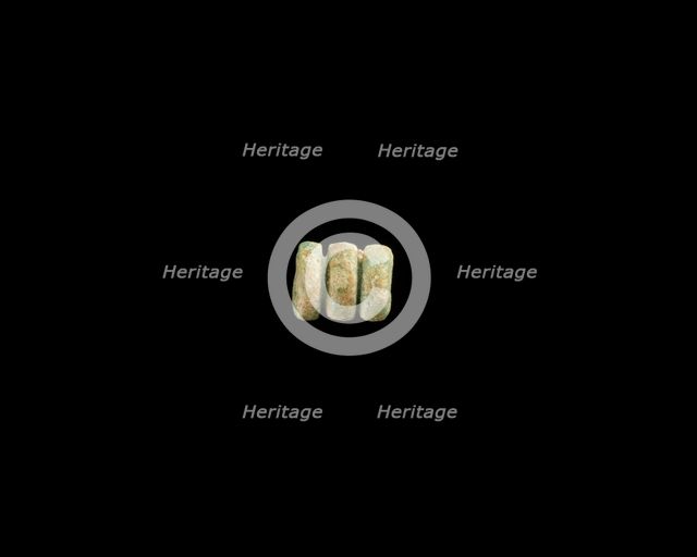Bead, triple, New Kingdom, 1550-1196 BCE. Creator: Unknown.