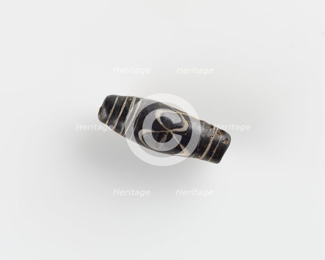 Bead, with a longitudinal bore. Cracked, 6th century. Creator: Unknown.