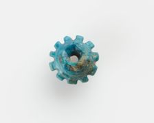 Bead, with lobed shoulder, New Kingdom, 1550-1196 BCE. Creator: Unknown