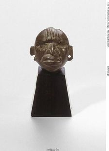 Bead Carved in the Form of a Human Head, 100 B.C./A.D. 500. Creator: Unknown