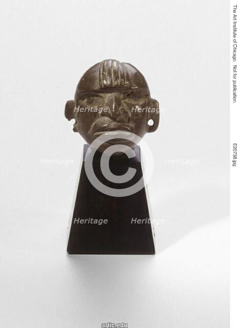 Bead Carved in the Form of a Human Head, 100 B.C./A.D. 500. Creator: Unknown.