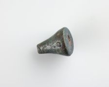 Bead, conical; tip broken, New Kingdom, 1550-1196 BCE. Creator: Unknown