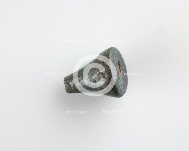 Bead, conical; tip broken, New Kingdom, 1550-1196 BCE. Creator: Unknown.