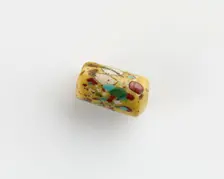 Bead, cylindrical, with a longitudinal bore. Cracked on one side, 6th century. Creator: Unknown