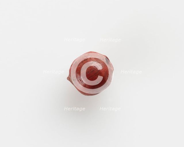 Bead; damaged, New Kingdom, 1550-1196 BCE. Creator: Unknown.
