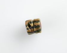 Bead, double disk (fastened with red wax), Ptolemaic Dynasty, 305-30 BCE. Creator: Unknown