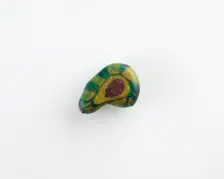 Bead, ear-shaped. Pierced, Ptolemaic Dynasty, 305-30 BCE. Creator: Unknown