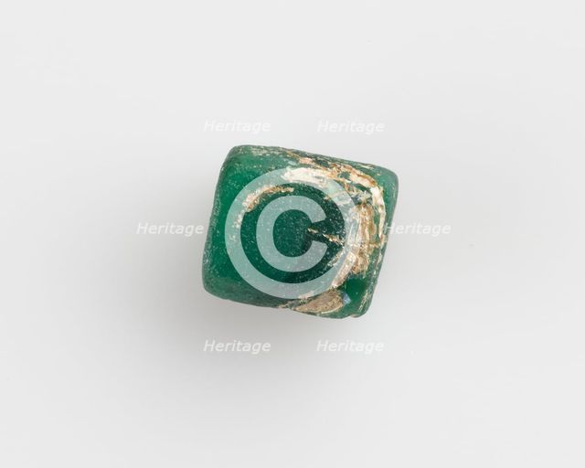 Bead, flattened tubular, Ptolemaic Dynasty or Roman Period, (1st century B.C.?). Creator: Unknown.