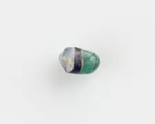 Bead, fragmentary; Translucent green and purple, New Kingdom, 1550-1196 BCE. Creator: Unknown