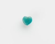 Bead, heart-shaped, New Kingdom, 1550-1197 BCE. Creator: Unknown