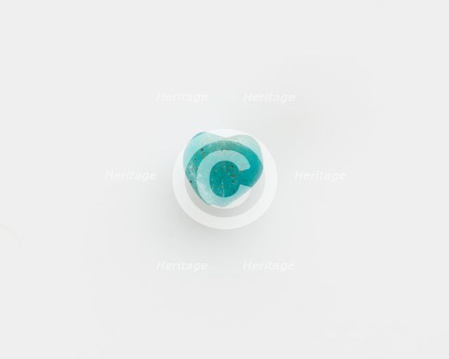 Bead, heart-shaped, New Kingdom, 1550-1197 BCE. Creator: Unknown.