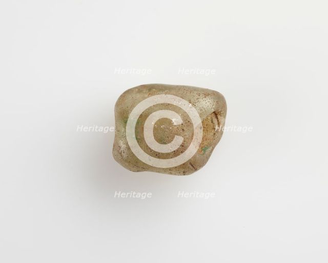Bead of irregular form; longitudinal bore, Roman Period, 30 BCE-395 CE. Creator: Unknown.