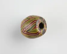 Bead. One end chipped, Roman Period, 1st-2nd century. Creator: Unknown