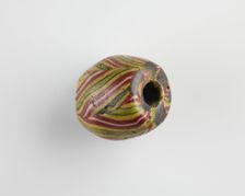 Bead. One end chipped, Roman Period, 1st-2nd century. Creator: Unknown