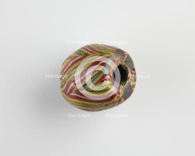 Bead. One end chipped, Roman Period, 1st-2nd century. Creator: Unknown.