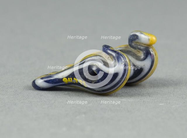 Bead or Amulet in the Shape of Two Birds, Egypt, New Kingdom, Dynasty 18-19 (about 1550-1186 BCE). Creator: Unknown.