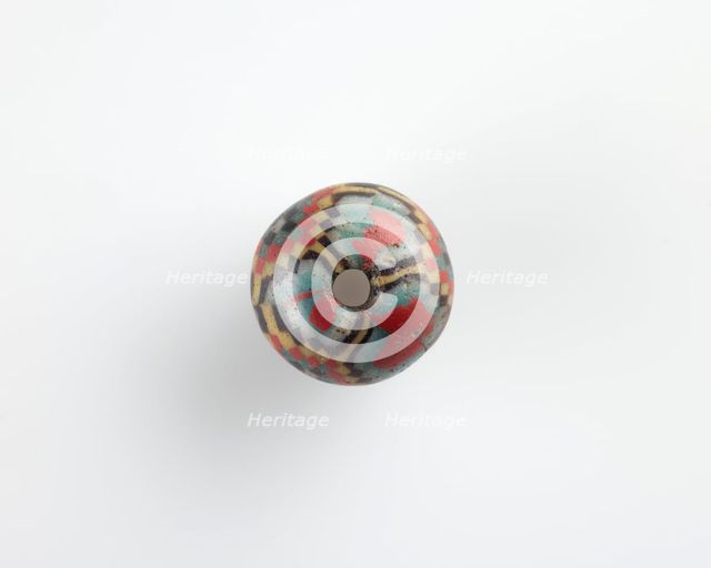 Bead, spherical; conical bore, Ptolemaic Dynasty or Roman Period, 305 BCE-14 CE. Creator: Unknown.