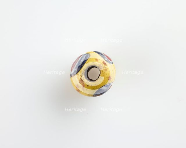 Bead, spherical; large bore, Ptolemaic Dynasty or Roman Period, 305 BCE-14 CE. Creator: Unknown.