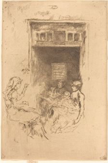 Bead-Stringers, 1879/1880. Creator: James Abbott McNeill Whistler