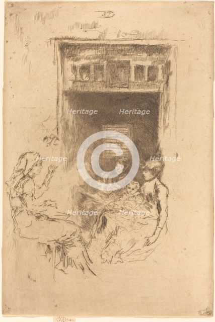 Bead-Stringers, 1879/1880. Creator: James Abbott McNeill Whistler.
