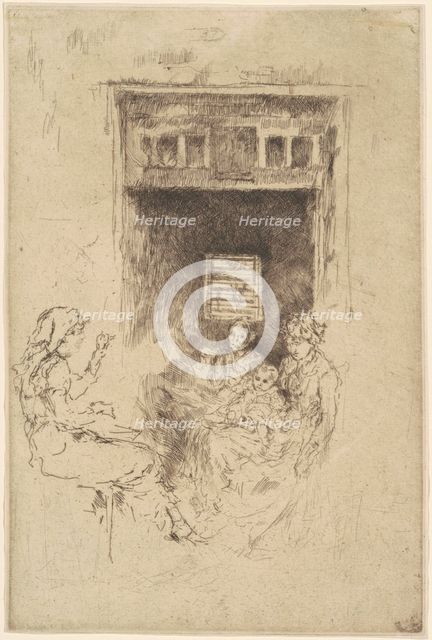 Bead-Stringers, 1880. Creator: James Abbott McNeill Whistler.