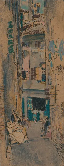 Bead Stringers, Venice c1904. Artist: Thomas Robert Way