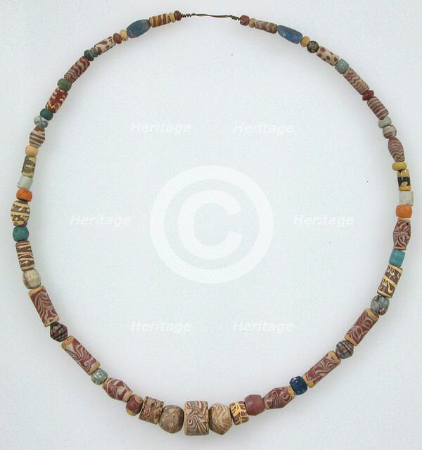 Beaded Necklace, Frankish, 500-600. Creator: Unknown.