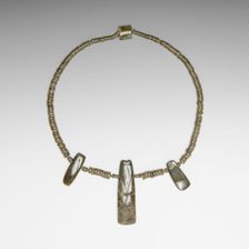 Beaded Necklace with Three Celt Pendants, A.D. 300/700. Creator: Unknown