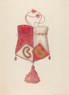 Beaded Bag, 1935/1942. Creator: William Kieckhofel