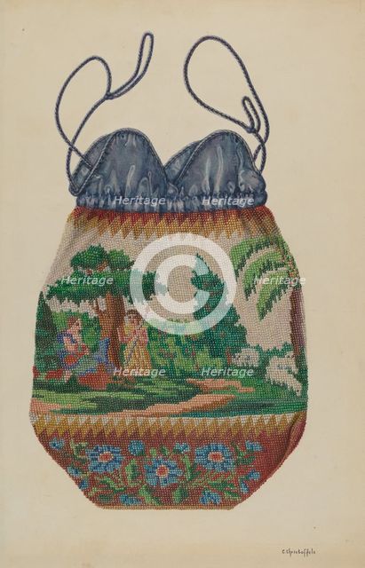 Beaded Bag, 1935/1942. Creator: Cornelius Christoffels.